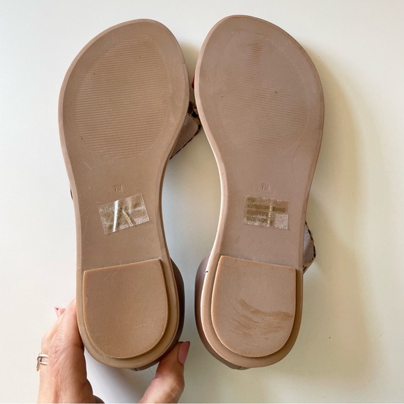 Klub Nico Sandals with Leather Orange and Leopard Pony Hair Straps, 7M - Picture 7 of 7